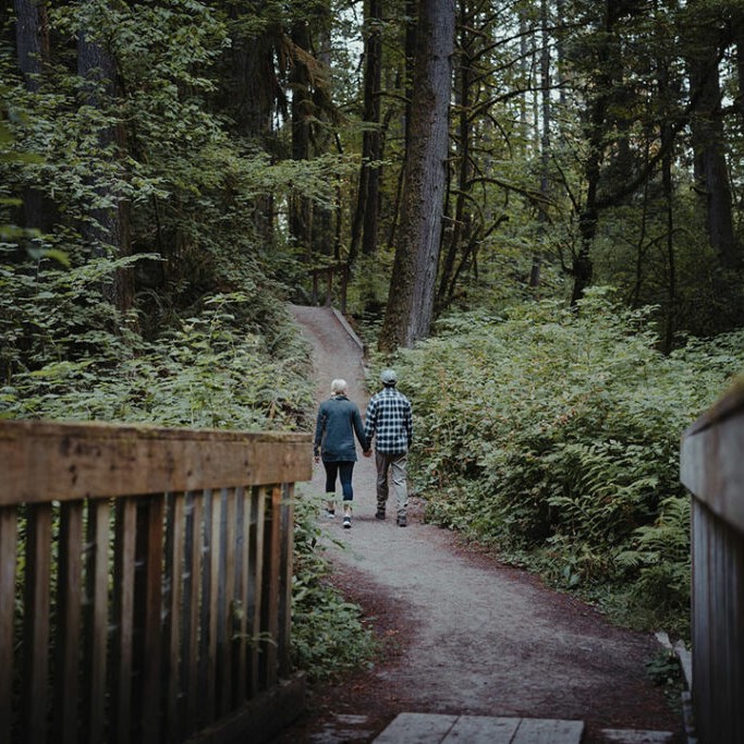 Couple on a trail