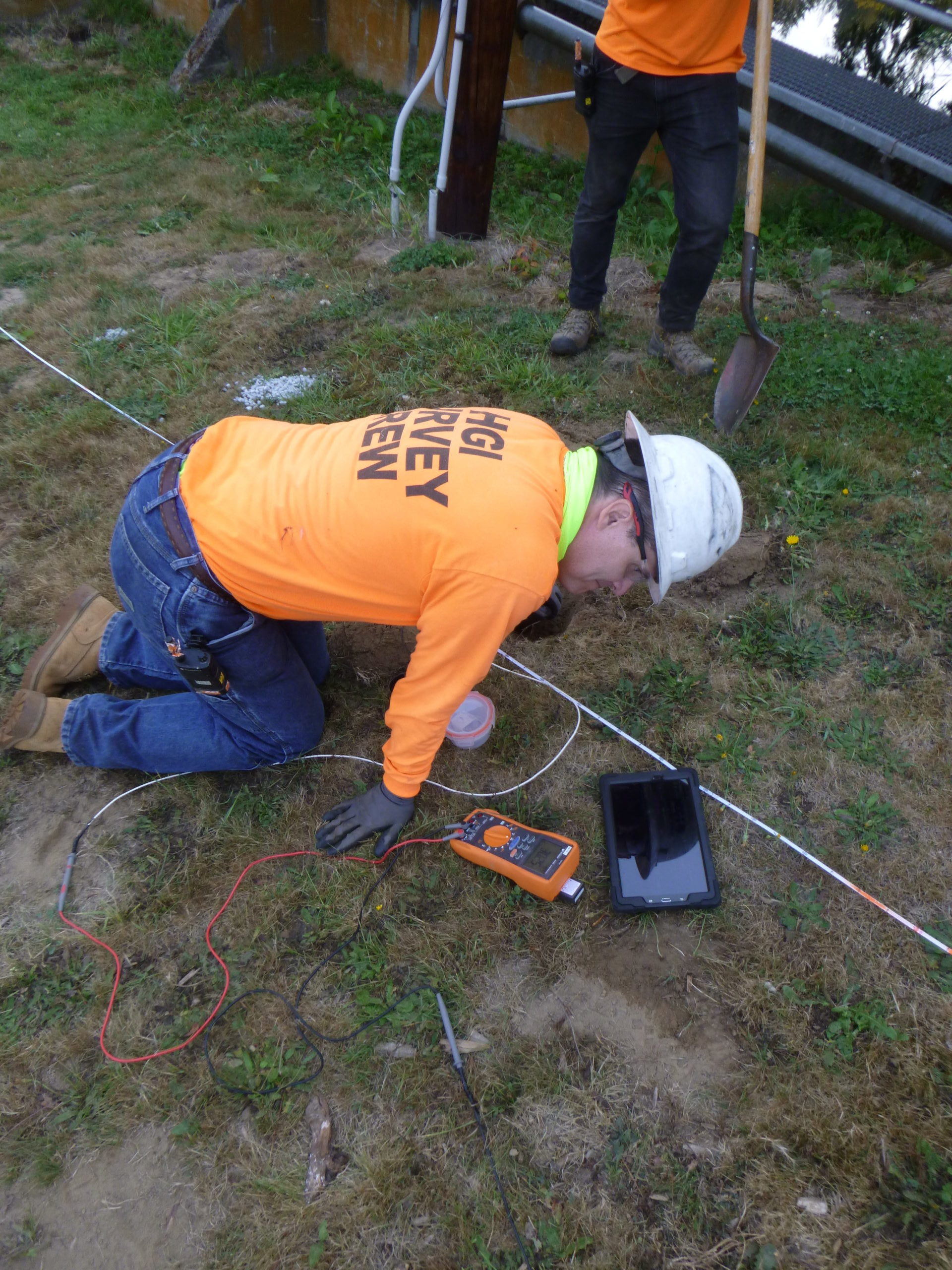 HGI team taking a voltage measurement