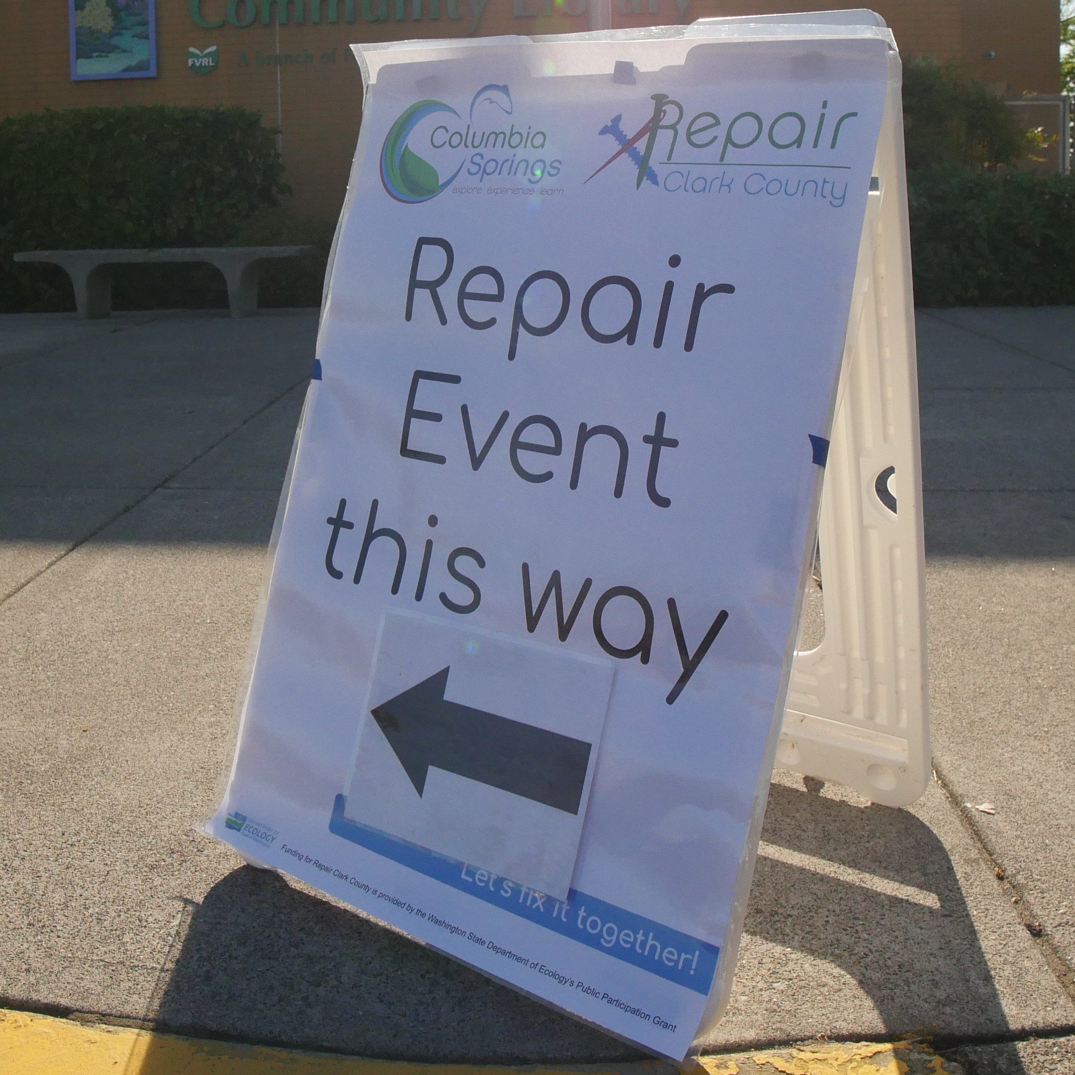 Repair Event this way sign