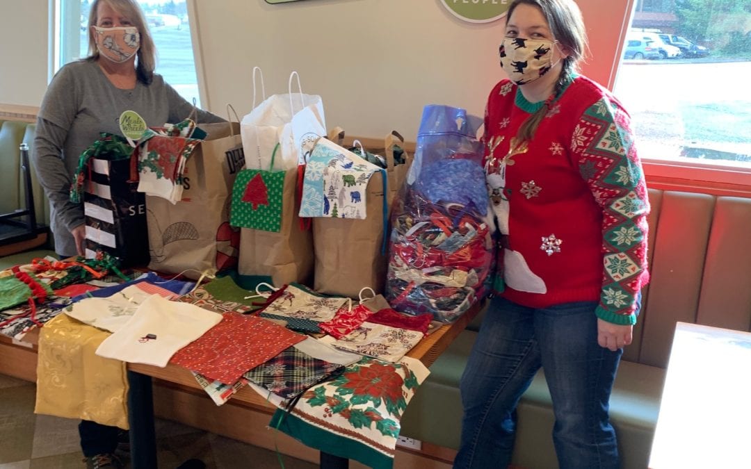 RCC program coordinator, Terra, dropping ReWrap gift bags off with Meals on Wheels.